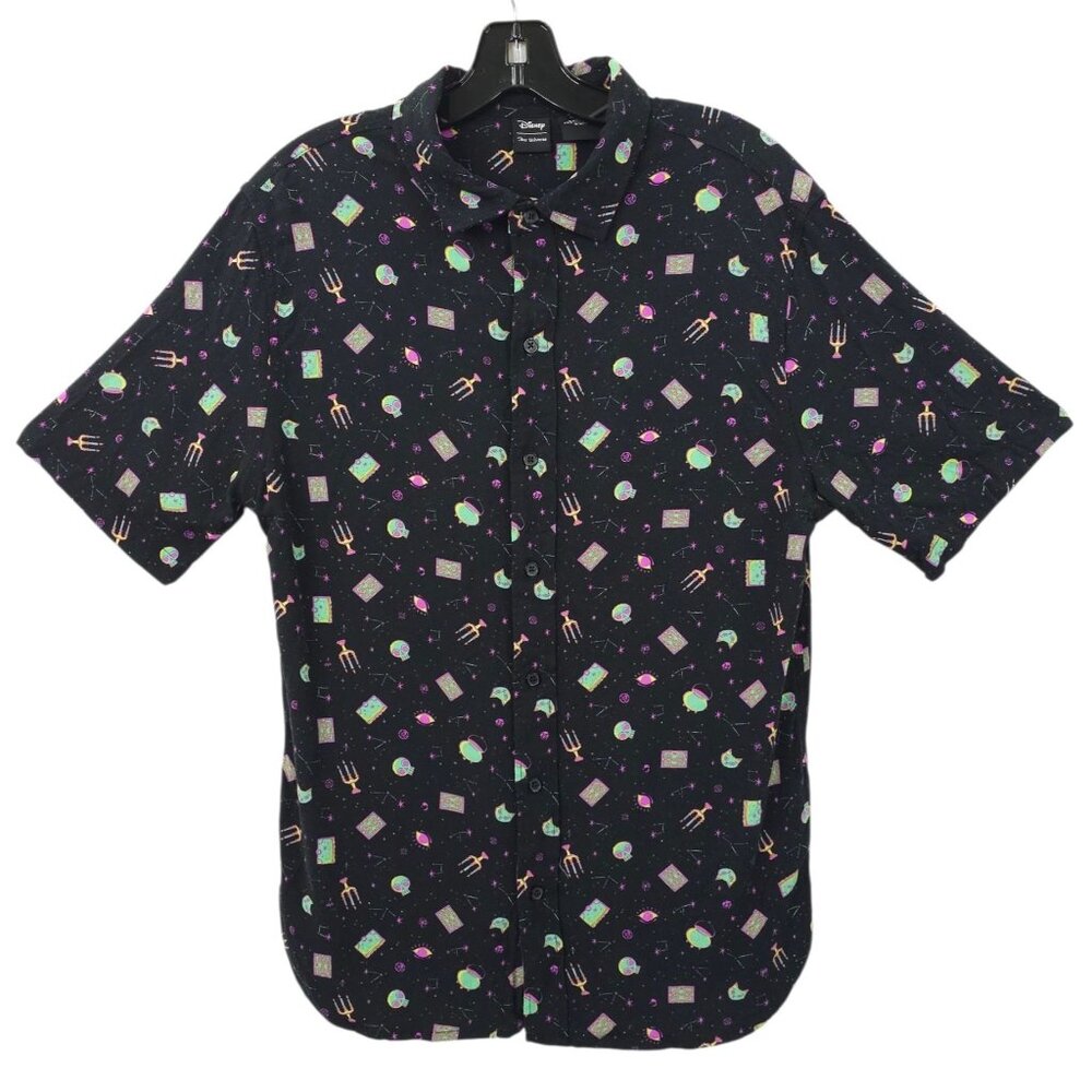 Disney Hocus Pocus Button Front Woven Shirt Adult M Halloween Our Universe